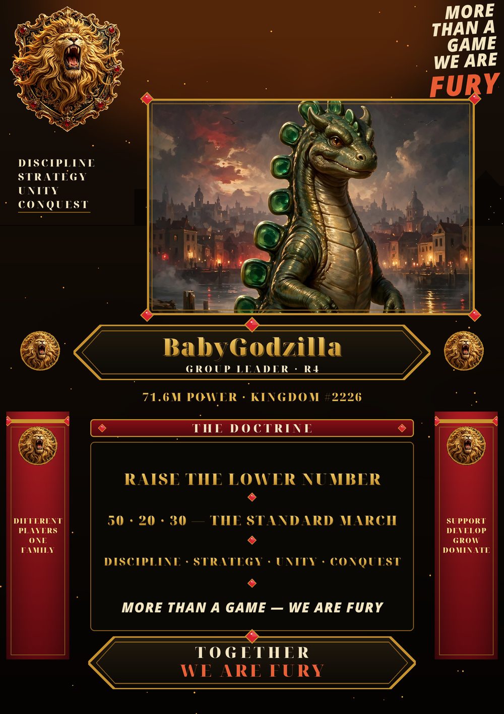 BabyGodzilla — plakát Síně slávy aliance