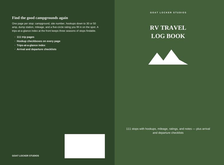RV Travel Log Book